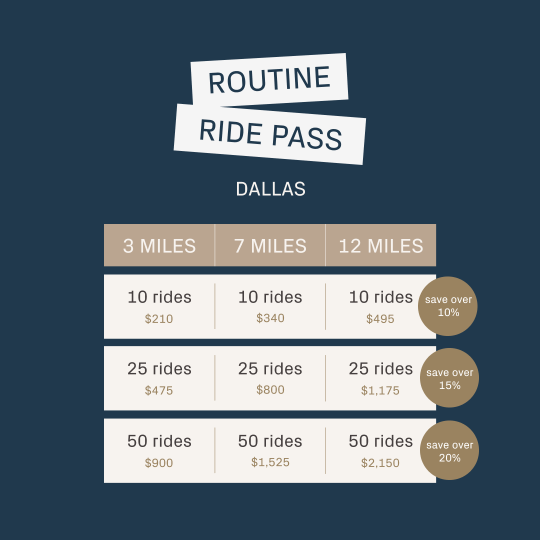 Dallas Routine Ride Pass